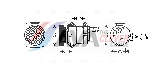Compresseur, climatisation AVA Clever Choice RTAK441