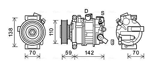 Compresseur, climatisation AVA Clever Choice AIAK401