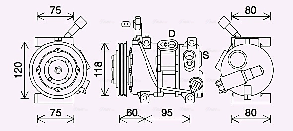 Compresseur, climatisation AVA Clever Choice KAK291
