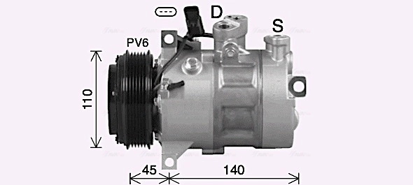 Compresseur, climatisation AVA Clever Choice MSAK747