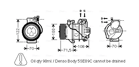 Compresseur, climatisation AVA Clever Choice MCAK008