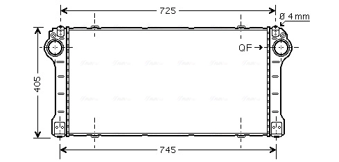 Intercooler, échangeur AVA Clever Choice TO4565