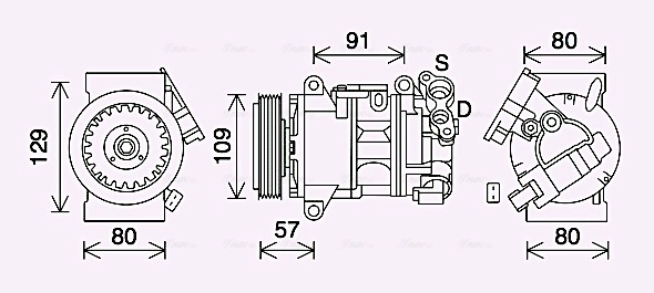 Compresseur, climatisation AVA Clever Choice PEAK407