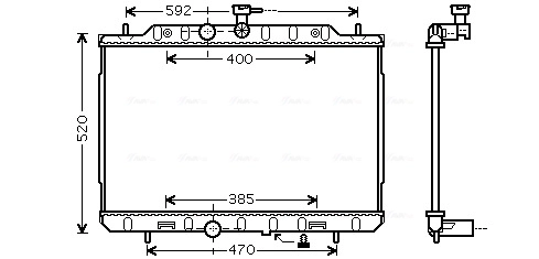 AVA COOLING DN2292 — Радіатор охолодження NISSAN X-TRAIL (T31) (07-) (вир-во AVAl)