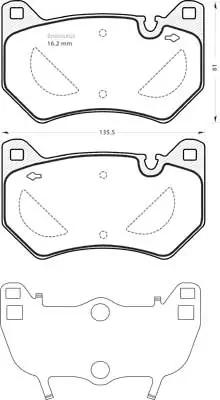 Kit de plaquettes de frein, frein à disque MGA 1396