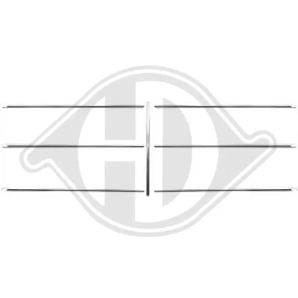 Trim/Protection Strip Set, radiator grille