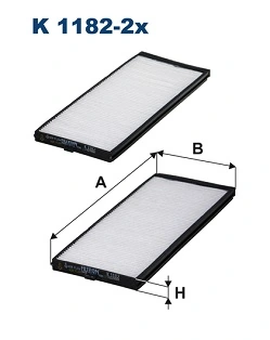 Filtre, air de l'habitacle FILTRON K 1182-2x