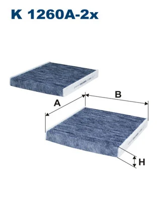 Filtre, air de l'habitacle FILTRON K 1260A-2x