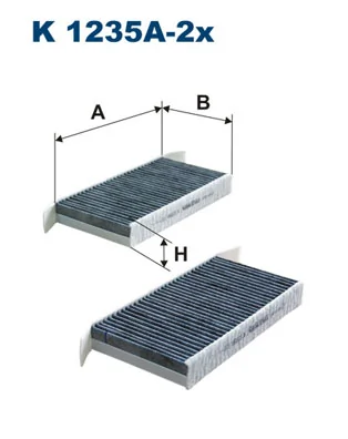 Filtre, air de l'habitacle FILTRON K 1235A-2x