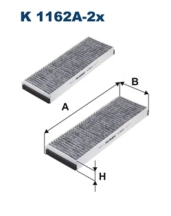 Filtre, air de l'habitacle FILTRON K 1162A-2x