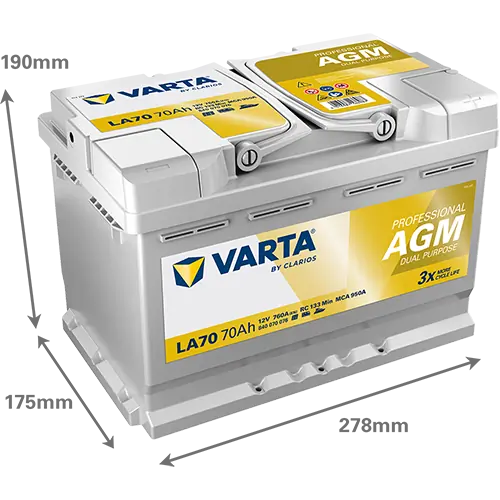 Batterie de démarrage VARTA 840070076K312