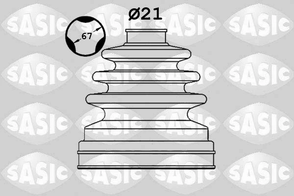 Jeu de joints-soufflets, arbre de commande SASIC 1906095