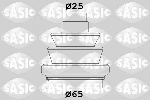 Jeu de joints-soufflets, arbre de commande SASIC 1906035