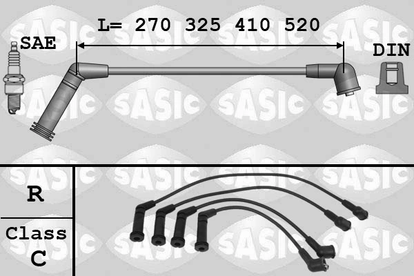 Kit de câbles d'allumage SASIC 9286077