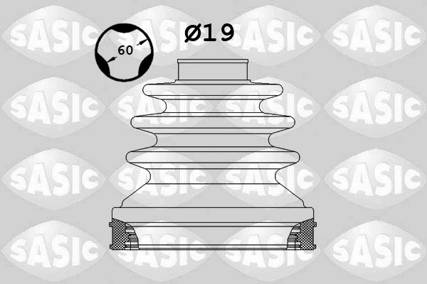 Jeu de joints-soufflets, arbre de commande SASIC 1904032