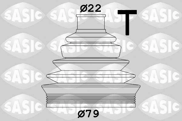 Jeu de joints-soufflets, arbre de commande SASIC 1906008