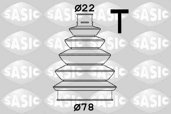 Jeu de joints-soufflets, arbre de commande SASIC 1900035