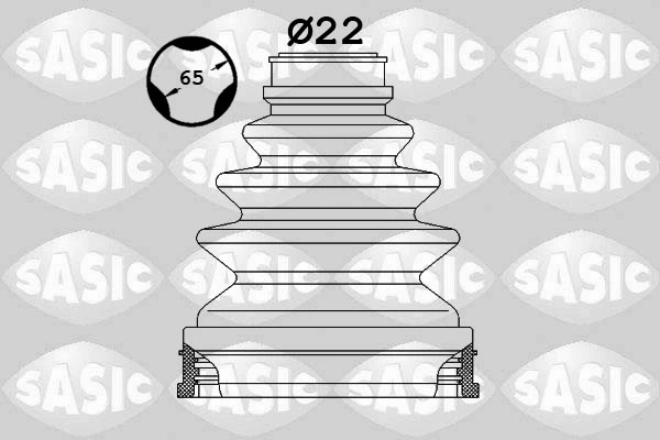 Jeu de joints-soufflets, arbre de commande SASIC 1906018