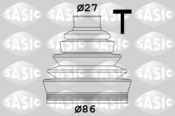 Jeu de joints-soufflets, arbre de commande SASIC 1906009