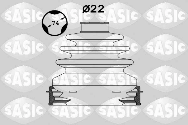 Jeu de joints-soufflets, arbre de commande SASIC 1904005