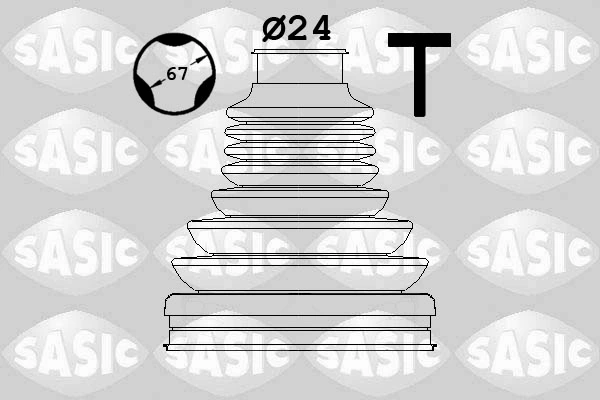 Jeu de joints-soufflets, arbre de commande SASIC 1906173