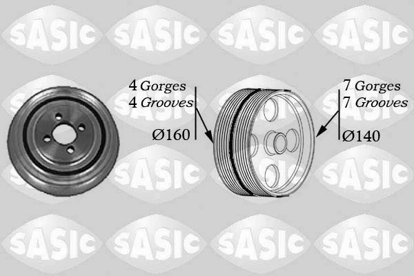 Poulie, vilebrequin SASIC 2156031