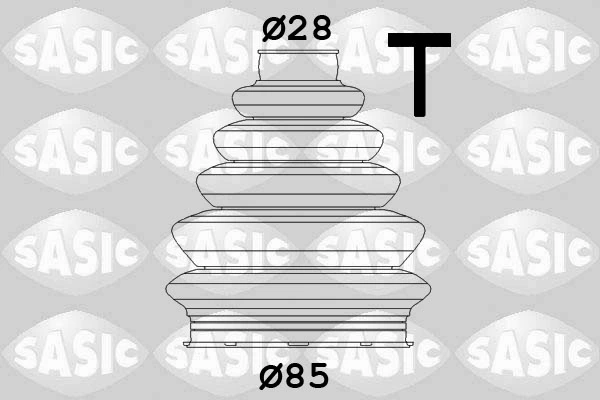 Jeu de joints-soufflets, arbre de commande SASIC 1906122