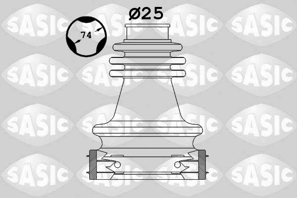 Jeu de joints-soufflets, arbre de commande SASIC 1904048