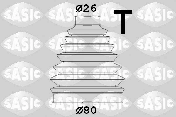 Jeu de joints-soufflets, arbre de commande SASIC 1904013