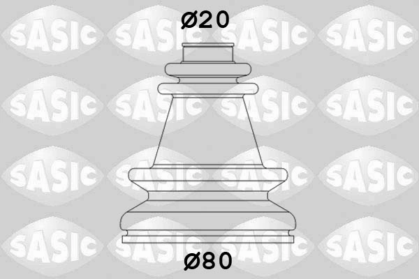 Jeu de joints-soufflets, arbre de commande SASIC 4003454