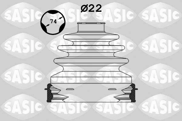 Jeu de joints-soufflets, arbre de commande SASIC 1904028