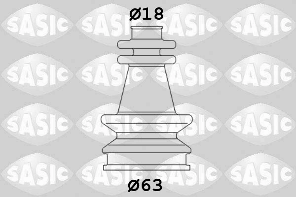 Jeu de joints-soufflets, arbre de commande SASIC 2873703