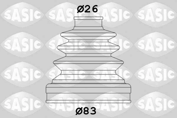 Jeu de joints-soufflets, arbre de commande SASIC 1906017