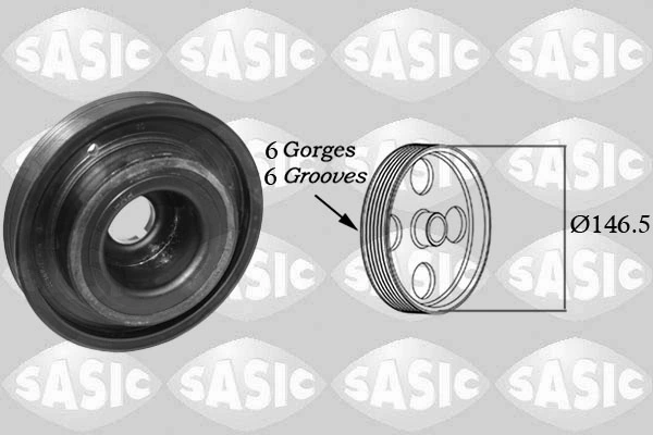 Poulie, vilebrequin SASIC 2154019