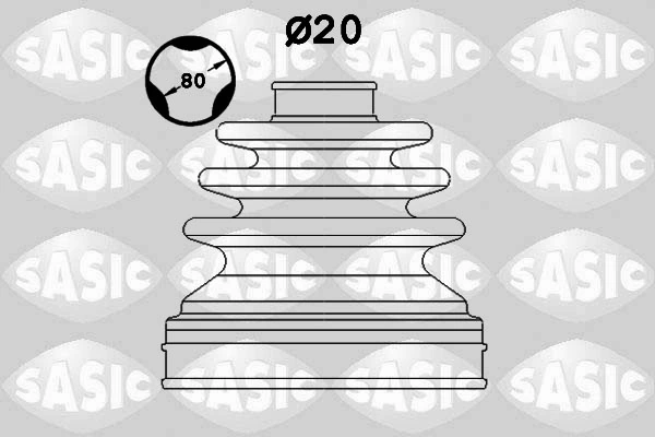 Jeu de joints-soufflets, arbre de commande SASIC 1906158