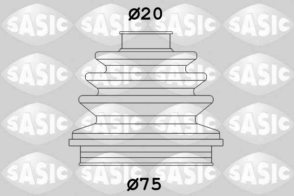 Jeu de joints-soufflets, arbre de commande SASIC 9004600