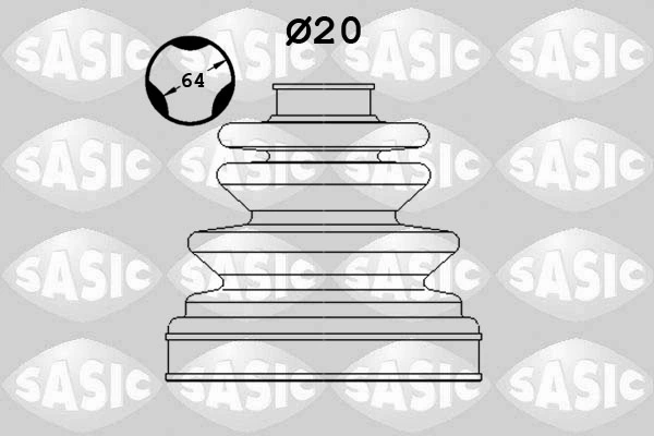 Jeu de joints-soufflets, arbre de commande SASIC 1906167