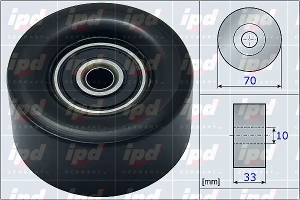 Deflection/Guide Pulley, V-ribbed belt