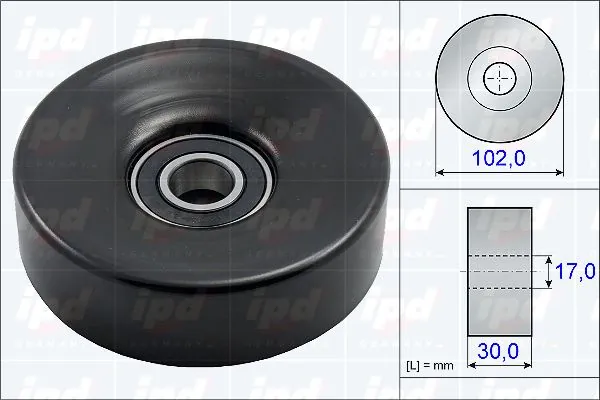 Tensioner Pulley, V-ribbed belt