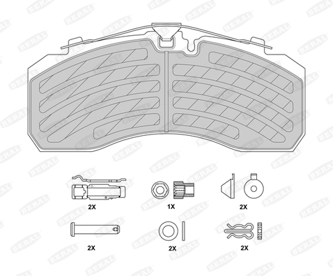 Kit de plaquettes de frein, frein à disque