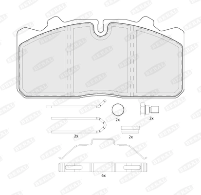 Kit de plaquettes de frein, frein à disque