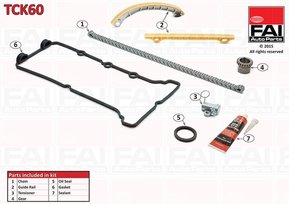 Kit de distribution par chaîne FAI AutoParts TCK60