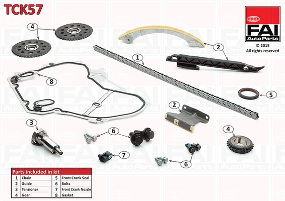 Kit de distribution par chaîne FAI AutoParts TCK57