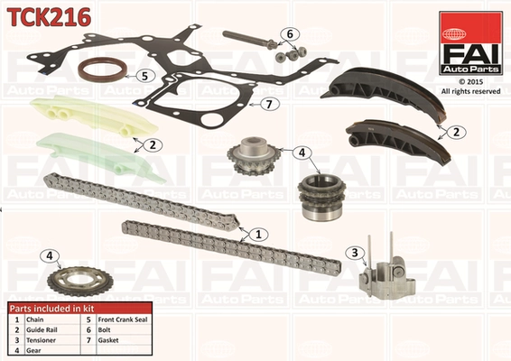 Kit de distribution par chaîne FAI AutoParts TCK216