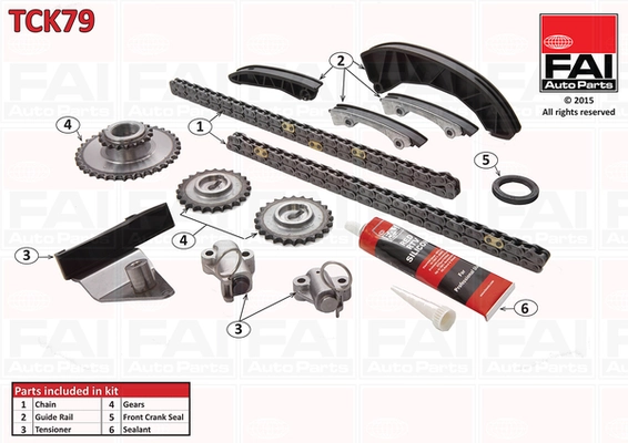 Kit de distribution par chaîne FAI AutoParts TCK79