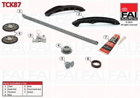 Kit de distribution par chaîne FAI AutoParts TCK87