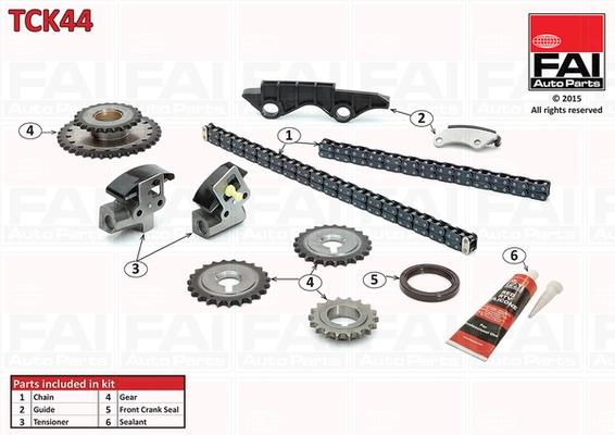 Kit de distribution par chaîne FAI AutoParts TCK44
