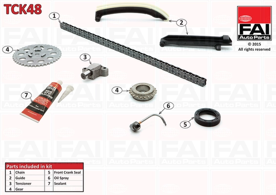 Kit de distribution par chaîne FAI AutoParts TCK48
