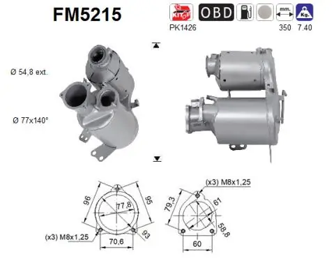 FILTR CZĄSTEK STAŁYCH DPF AUDI A4/A5/Q5 QUATTRO 2,0TDI EURO 6 SCR