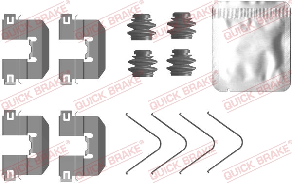 Kit d'accessoires, plaquette de frein a disque